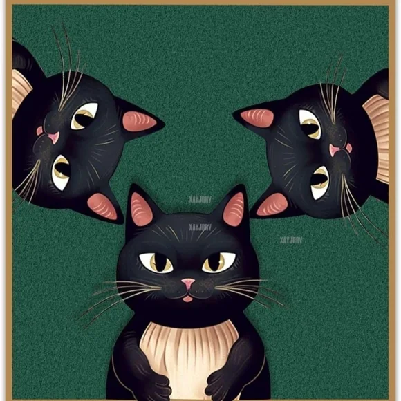 POOPING Black Cats " Are You Pooping" Tin Sign - Picture 4 of 5